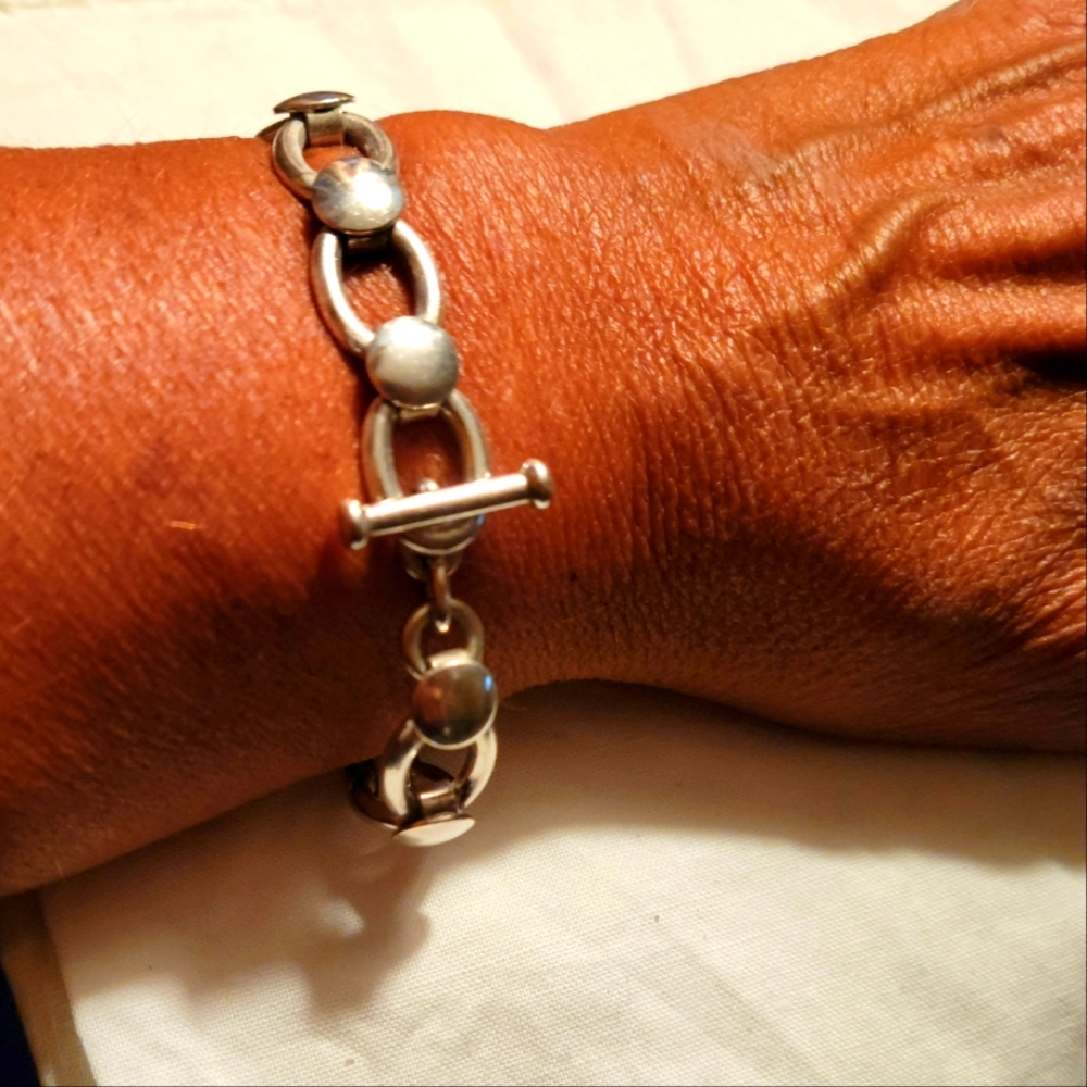 Sterling toggle bracelet